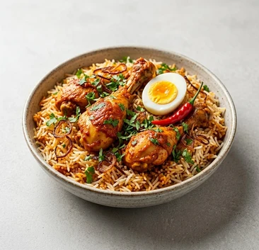 Peri Peri Chicken Biryani at Southern Spices South Indian restaurant in Winnipeg