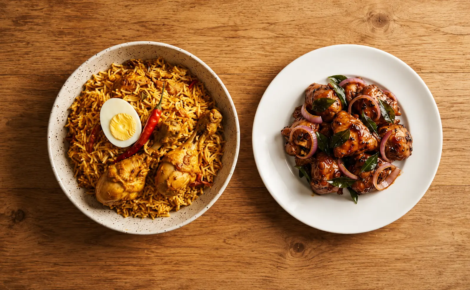 Signature South Indian biryani and dosa dishes at Southern Spices in Winnipeg