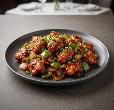 Spicy chilli chicken appetizer at Southern Spices in Winnipeg