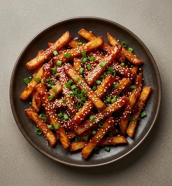 Honey chilli fries at Southern Spices Indian restaurant in Winnipeg