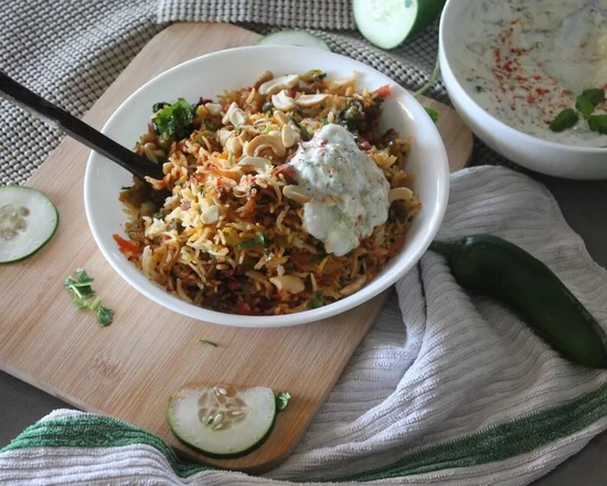 Traditional Goat Biryani at Southern Spices South Indian restaurant in Winnipeg